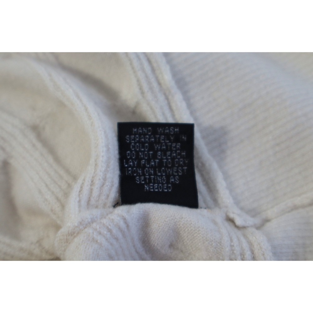 Cyrus Ivory Cable Boyfriend Knit Sweater Women's Size S Long Sleeve Relaxed Fit - Picture 8 of 8